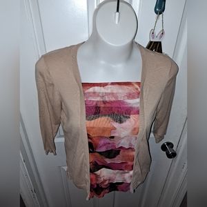 Christopher & Banks Cardigan 2 in 1pc Sz L